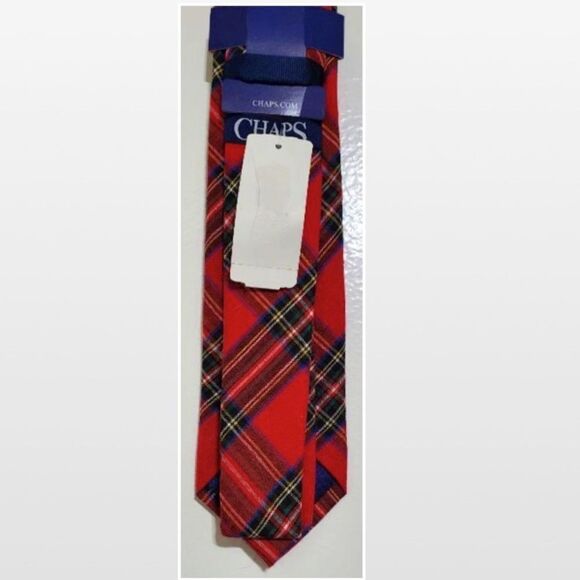 New Men Red Plaid Necktie Acce - Picture 9 of 14